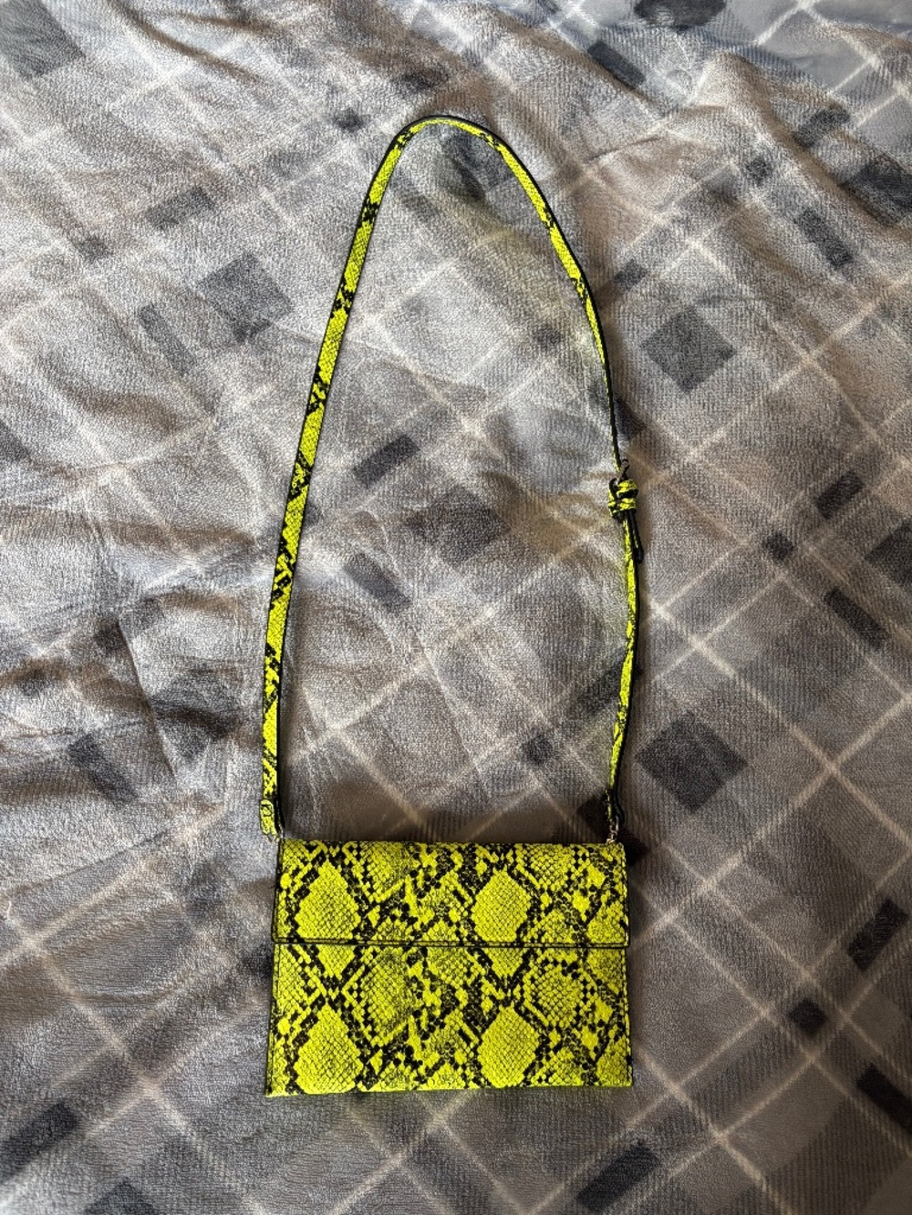Zara yellow snakeskin crossbody bag
